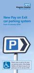 New Pay on Exit car parking system From 22 January 2018