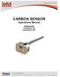CARBON SENSOR Operations Manual. Carbonseer QuickSilver-XS QuickSilver-XTS