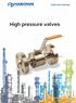 High pressure valves. Inspired By Challenge