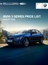 BMW 3 SERIES PRICE LIST.