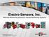 Electro-Sensors, Inc. Machine Monitoring Sensors & Hazard Monitoring Systems
