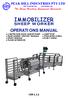 IMMOBILIZER OPERATIONS MANUAL SHEEP WORKER. PEAK HILL INDUSTRIES PTY LTD ABN ACN The Sheep Handling Equipment Specialists
