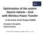 Optimization of the system Electric Vehicle Grid with Wireless Power Transfer