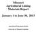 Missouri Agricultural Liming Materials Report. January 1 to June 30, 2013