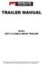 TRAILER MANUAL MODEL CDT1.2 CABLE DRUM TRAILER