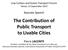 The Contribution of Public Transport to Livable Cities