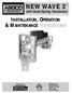 NEW WAVE 3 INSTALLATION, OPERATION & MAINTENANCE INSTRUCTIONS. with Quad Spring Tensioners