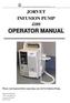 Operator Manual of Guangzhou Huaxi Medical Technology Co., Ltd. JORVET INFUSION PUMP J1060 OPERATOR MANUAL