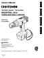 Owner's Manual. Variable Speed / Reversible INDUSTRIAL 3/8 in. CORDLESS DRILL-DRIVER. Model No CAUTION: