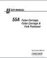 55A False Carriage, False Carriage & Fork Postioner SER MANUAL. cascade. corporation. Manual Number R1