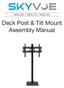 NXG-65 / NXG-70 / NXG-80. Deck Post & Tilt Mount Assembly Manual