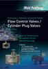 Flow Control Valves / Cylinder Plug Valves upto 690 bar