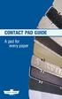 CONTACT PAD GUIDE. A pad for every paper