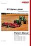 RT-Series Joker. Owner s Manual 230/270/300/330/370