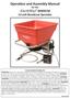 Operation and Assembly Manual for the EarthWay M40ECM 12-volt Broadcast Spreader