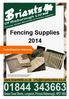 Fencing Supplies. Trade Enquiries Welcome. This list supersedes all previous lists and is subject to revision without prior notice. Printed 06/08/2014
