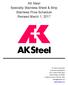 AK Steel Specialty Stainless Sheet & Strip Stainless Price Schedule Revised March 1, 2017