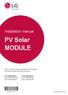 PV Solar MODULE. Installation manual.