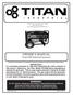 OWNER S MANUAL Titan 6500 Industrial Generator