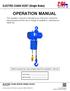 OPERATION MANUAL. Before equipment use, please read this operation manual. Serial Number: Date Purchased:
