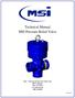 Technical Manual MSI Pressure Relief Valve