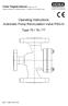 Operating Instructions Automatic Pump Recirculation Valve PSG-N Type 75 / 76 / 77