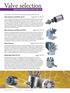 Valve selection QUICK OVERVIEW OF OUR LINE-UP. Valco Injectors and Valves for GC pages ,