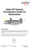 Solar PV General Introduction Guide for Electricians