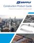 Construction Product Guide. Products for the suspension of building services