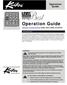 Operation Guide. Hydraulic Leveling Systems #2000, #2010, #3000, and # Introduction