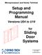 Setup and Programming Manual