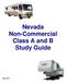 Nevada Non-Commercial Class A and B Study Guide