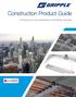 Construction Product Guide. Products for the suspension of building services