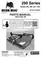 PARTS MANUAL SECTION. Models 295, 296, 297, 1297 ROTARY MOWER