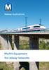 Railway Applications. MV/HV Equipment for railway networks