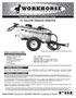 WORKHORSE. Assembly / Operation Instructions / Parts 15 GALLON TRAILER SPRAYER