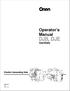 Operator s Manual. GenSets. Electric Generating Sets Printed in U.S.A.