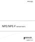 NPE/NPE-F REPAIR PARTS REPAIR PARTS RNPE R1