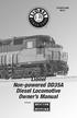 /11. Lionel Non-powered DD35A Diesel Locomotive Owner s Manual. Featuring