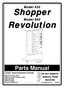 Shopper. Revolution. Parts Manual. Model 432. Model 962 DO NOT REMOVE MANUAL FROM MACHINE