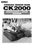HYDRAULIC CRAWLER CRANE CK2000 SPECIFICATIONS & LIFTING CAPACITIES