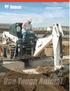 M06For MT52 and. Maximum digging depth of more than 6 ft. Narrow width for working in tight areas.