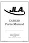 D-3030 Parts Manual. J.L.A. Meadowcroft Lane, Halifax Road Ripponden W. Yorkshire, England HX6 4AJ Telephone: / Fax: