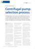 Centrifugal pump selection process