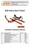 ESS Heavy Duty Tracker. Installation Operations Manual