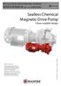 Sealless Chemical Magnetic Drive Pump Close-coupled design