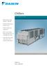 Chillers. EWAD-C- 620~1860 kw. Air-cooled R-134a. » Wide capacity range (620 kw kw) » Multiple efficiency and sound versions