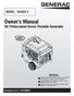 Owner's Manual. XG Professional Series Portable Generator MODEL: or GENERAC