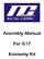 Assembly Manual. For G17. Economy Kit