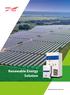 Renewable Energy Solution. Reliable Power Network